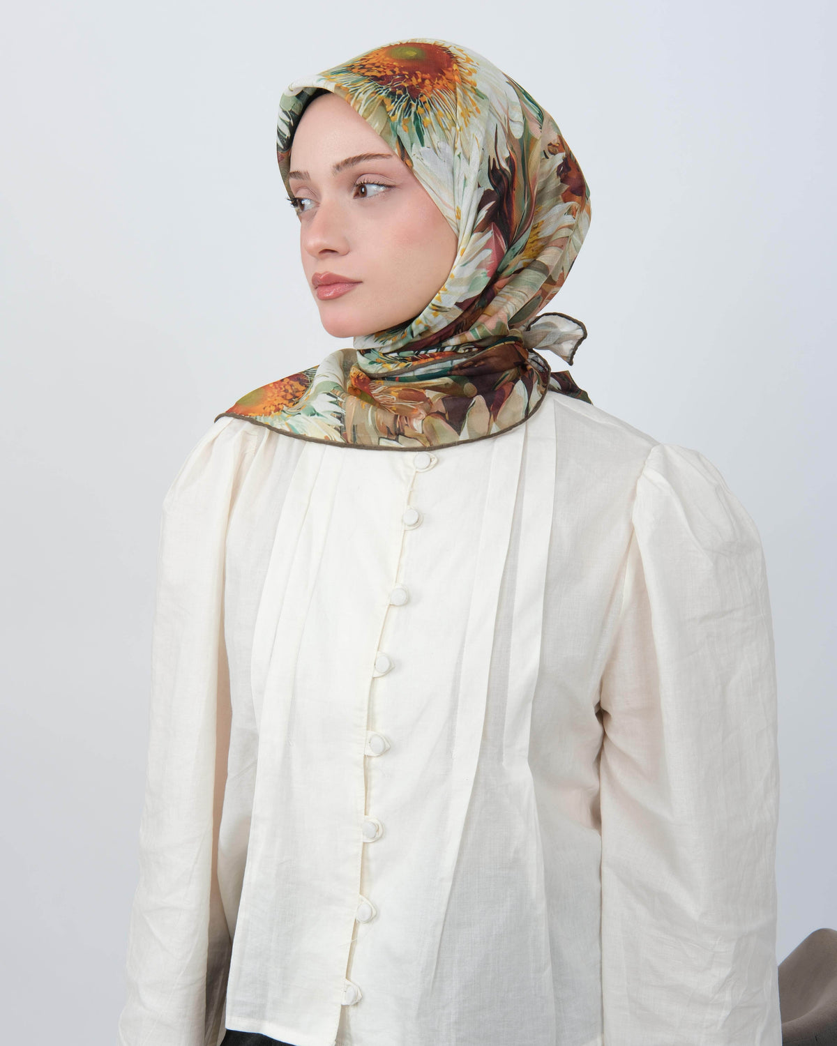 Organik Soft Eşarp D094 Haki Yeşil