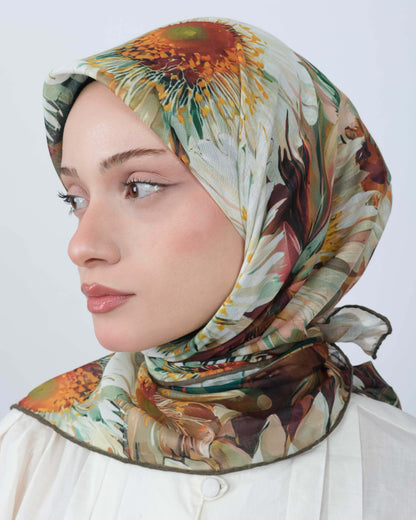 Organik Soft Eşarp D094 Haki Yeşil