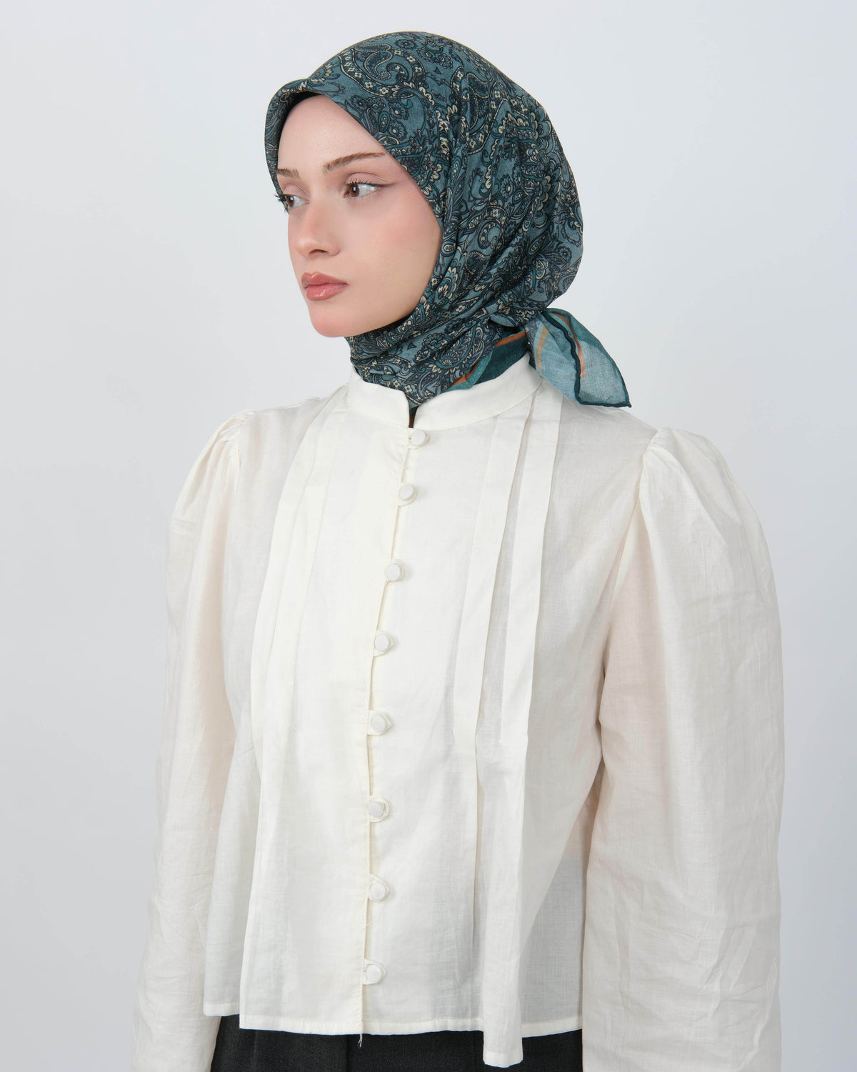 Organik Soft Eşarp D095 Petrol Yeşili