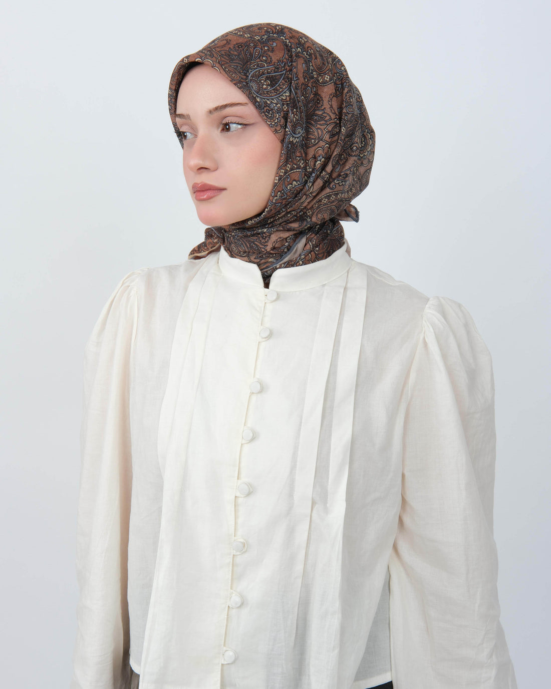 Organik Soft Eşarp D095 Sütlü Kahve