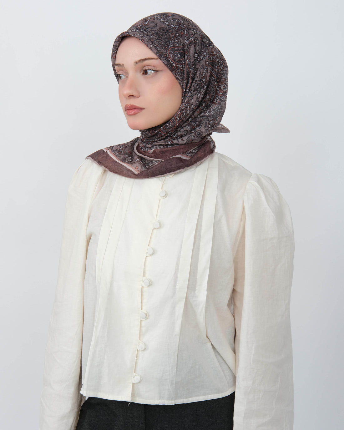 Organik Soft Eşarp D095 Vizon Kahve