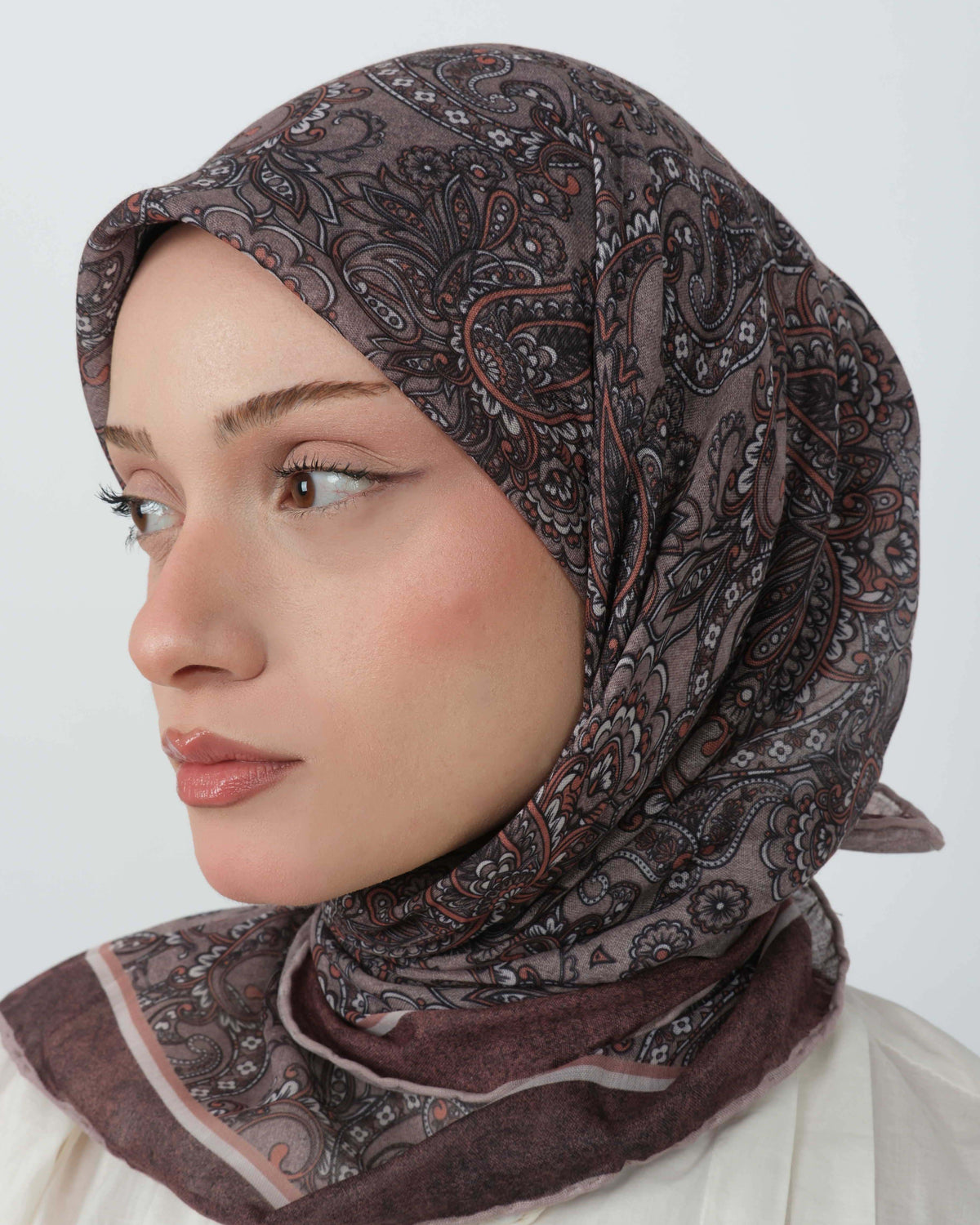 Organik Soft Eşarp D095 Vizon Kahve