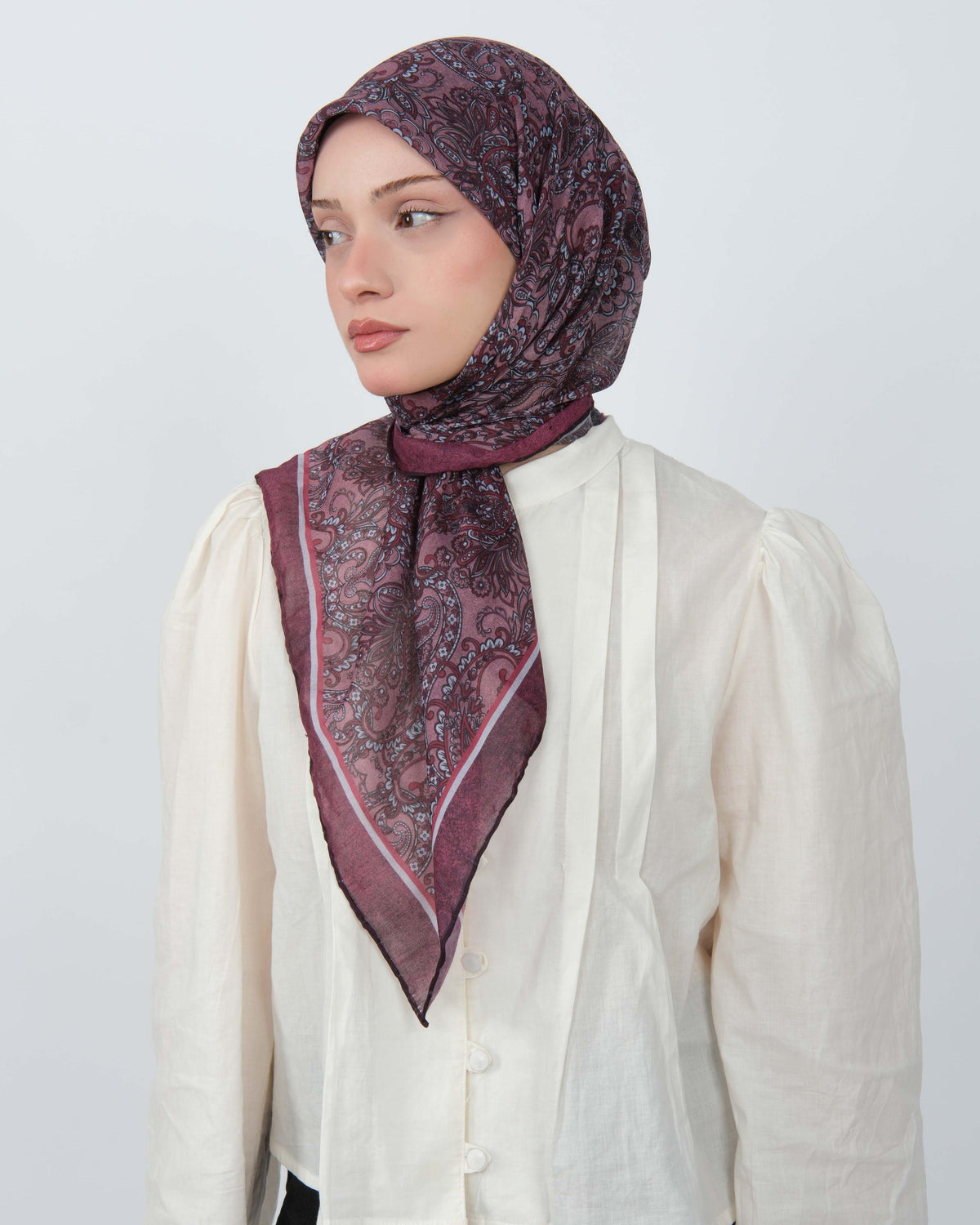 Organik Soft Eşarp D095 Mürdüm