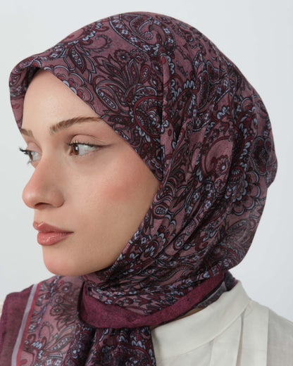 Organik Soft Eşarp D095 Mürdüm
