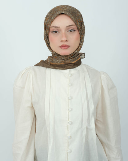 Organik Soft Eşarp D095 Yağ Yeşili