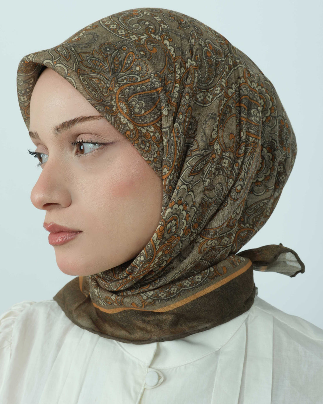Organik Soft Eşarp D095 Yağ Yeşili