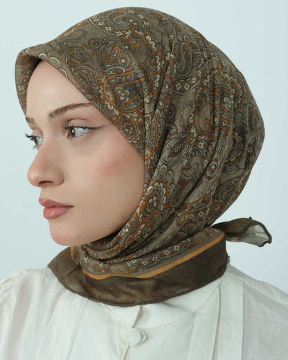 Organik Soft Eşarp D095 Yağ Yeşili