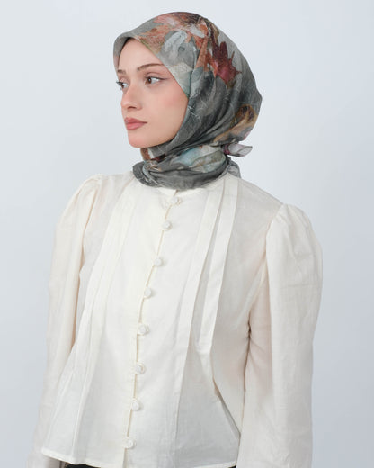 Organik Soft Eşarp D096 Adaçayı Gri