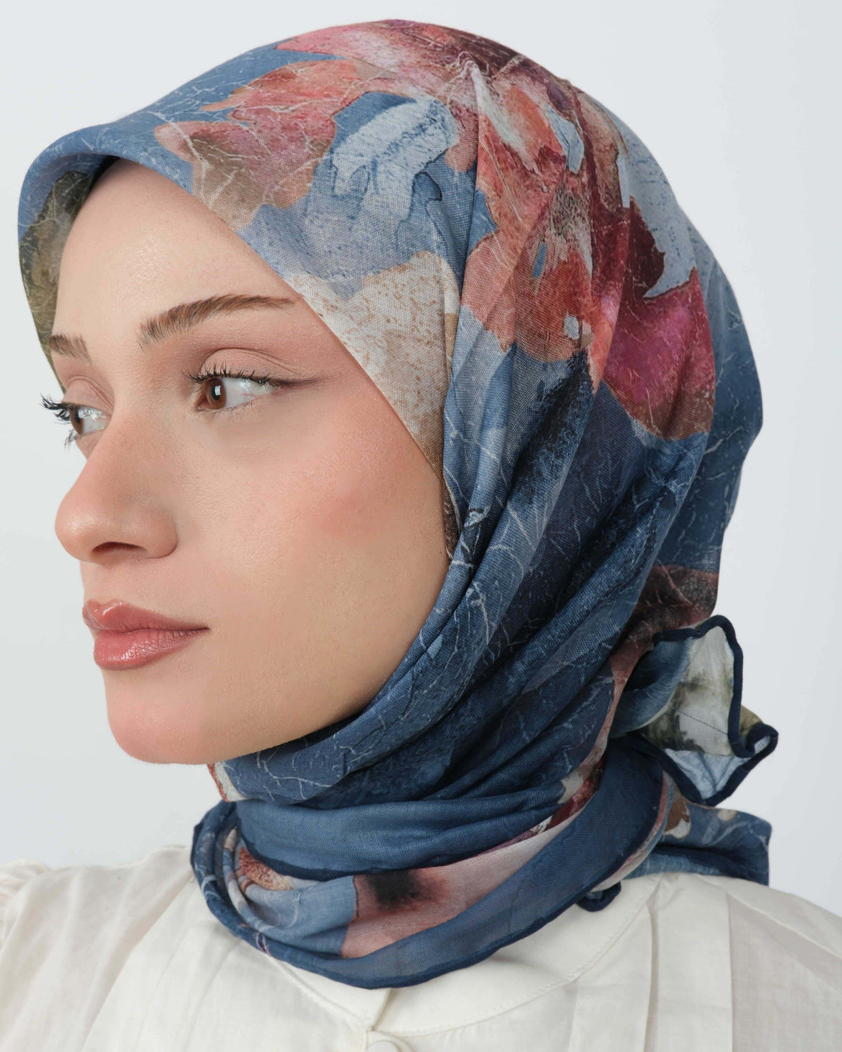 Organik Soft Eşarp D096 Koyu Lacivert