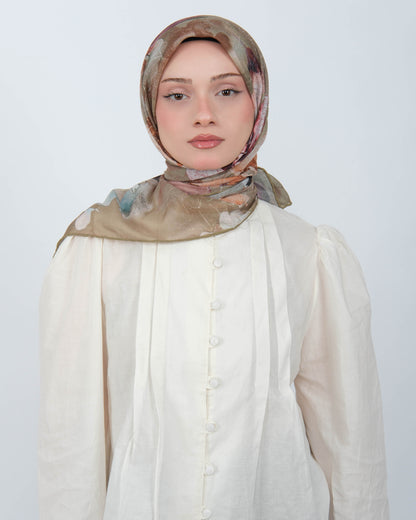 Organik Soft Eşarp D096 Yağ Yeşili