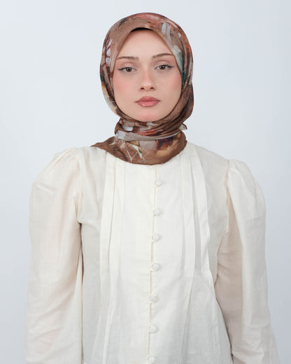 Organik Soft Eşarp D096 Acı Kahve