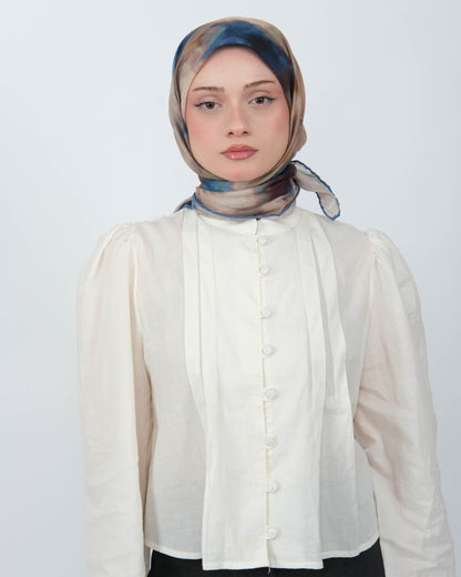 Organik Soft Eşarp D090 Mavi