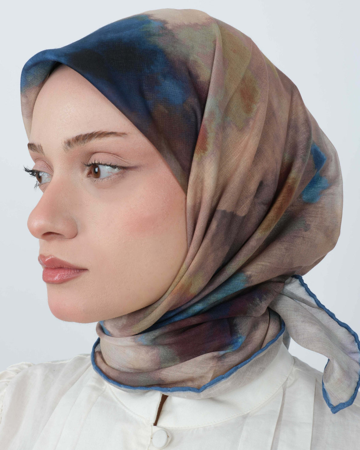 Organik Soft Eşarp D090 Mavi