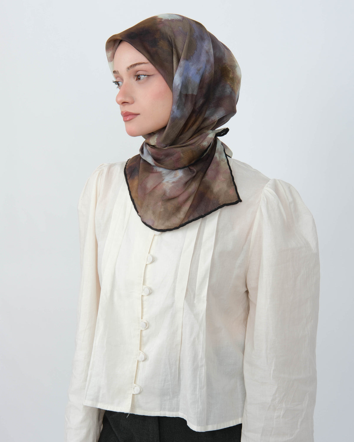Organik Soft Eşarp D090 Koyu Haki