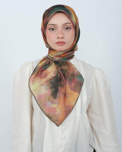 Organik Soft Eşarp D090 Tarçın-Haki
