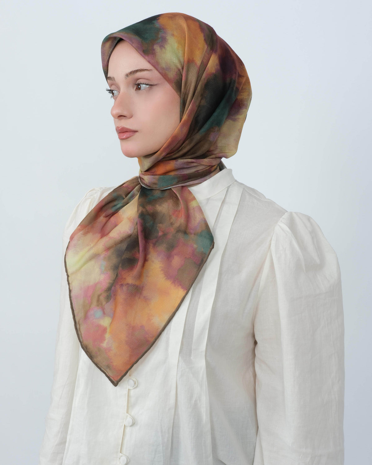 Organik Soft Eşarp D090 Tarçın-Haki