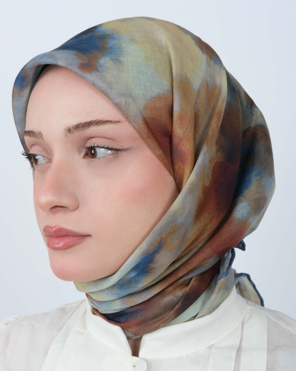 Organik Soft Eşarp D090 Camel-Saks