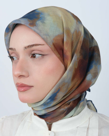 Organik Soft Eşarp D090 Camel-Saks