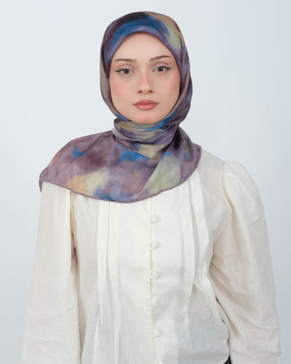 Organik Soft Eşarp D090 Lila-Saks