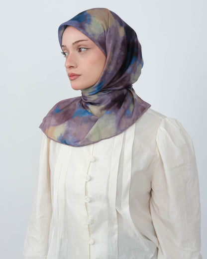 Organik Soft Eşarp D090 Lila-Saks