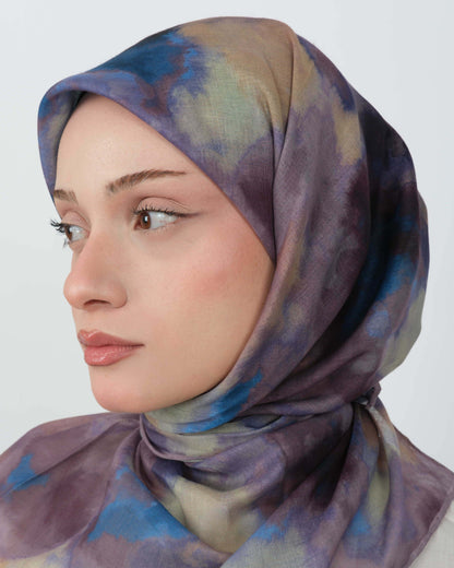 Organik Soft Eşarp D090 Lila-Saks