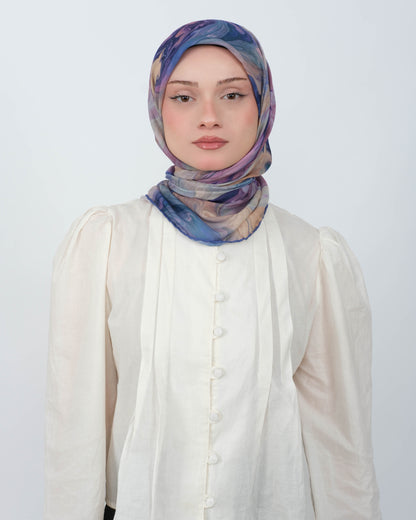 Organik Soft Eşarp D098 Mavi