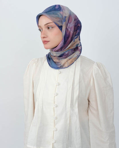 Organik Soft Eşarp D098 Mavi