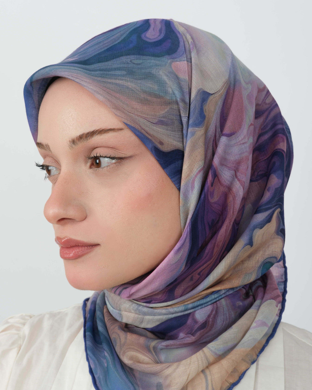 Organik Soft Eşarp D098 Mavi