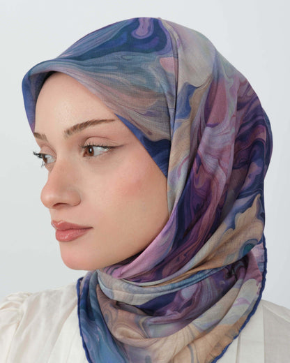 Organik Soft Eşarp D098 Mavi