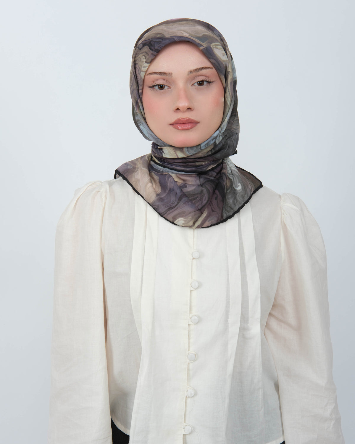 Organik Soft Eşarp D098 Füme-Gri