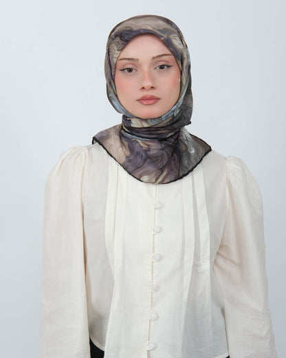 Organik Soft Eşarp D098 Füme-Gri