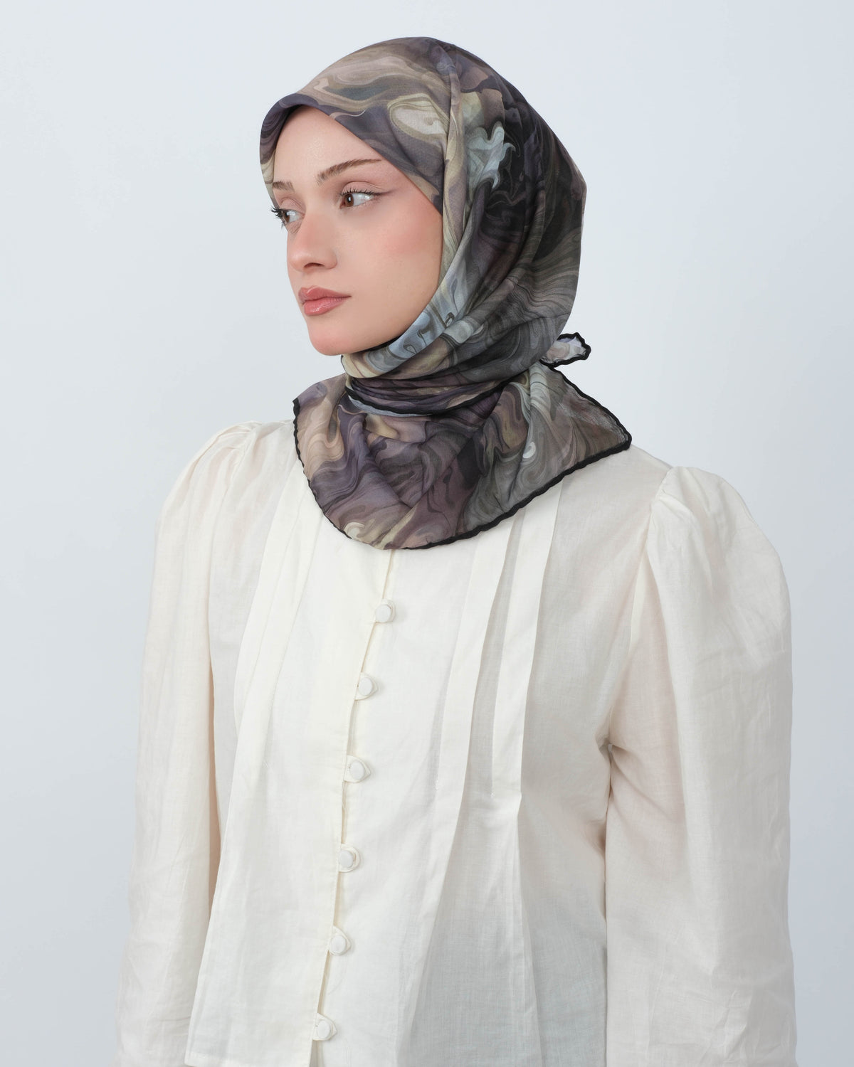 Organik Soft Eşarp D098 Füme-Gri