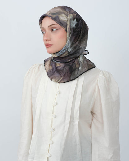 Organik Soft Eşarp D098 Füme-Gri