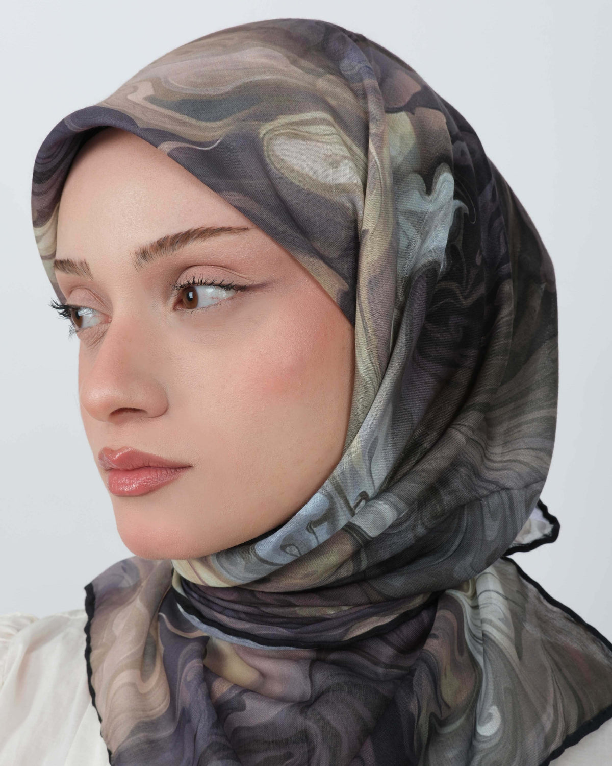 Organik Soft Eşarp D098 Füme-Gri
