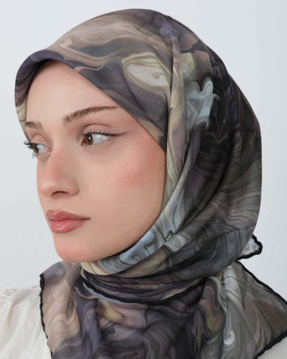Organik Soft Eşarp D098 Füme-Gri