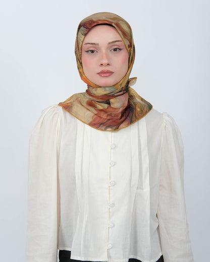 Organik Soft Eşarp D098 Hardal