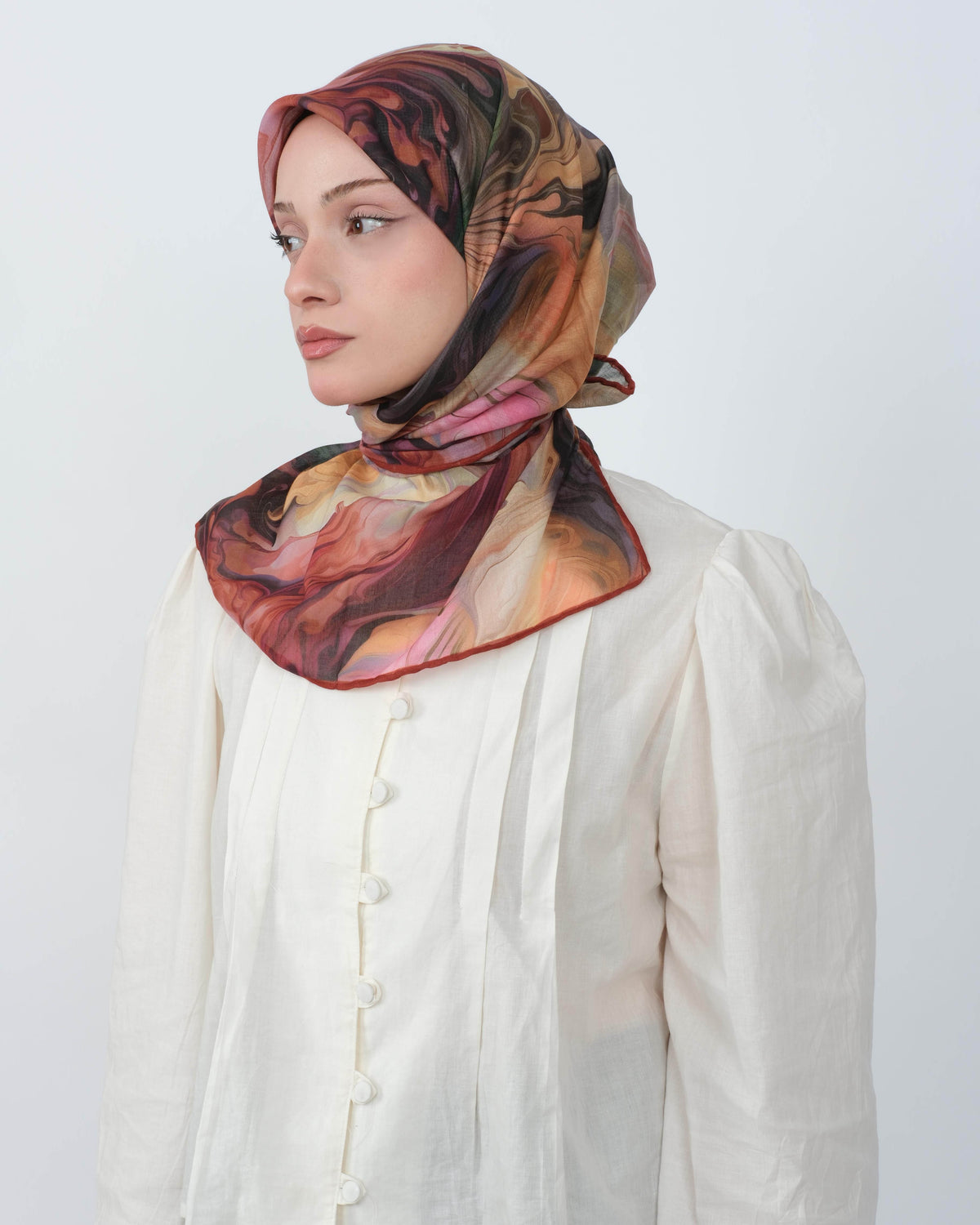 Organik Soft Eşarp D098 Kiremit