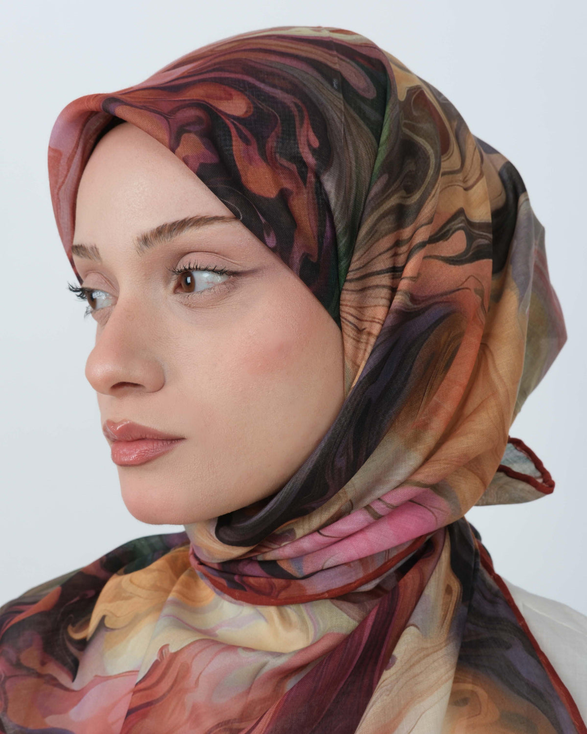 Organik Soft Eşarp D098 Kiremit