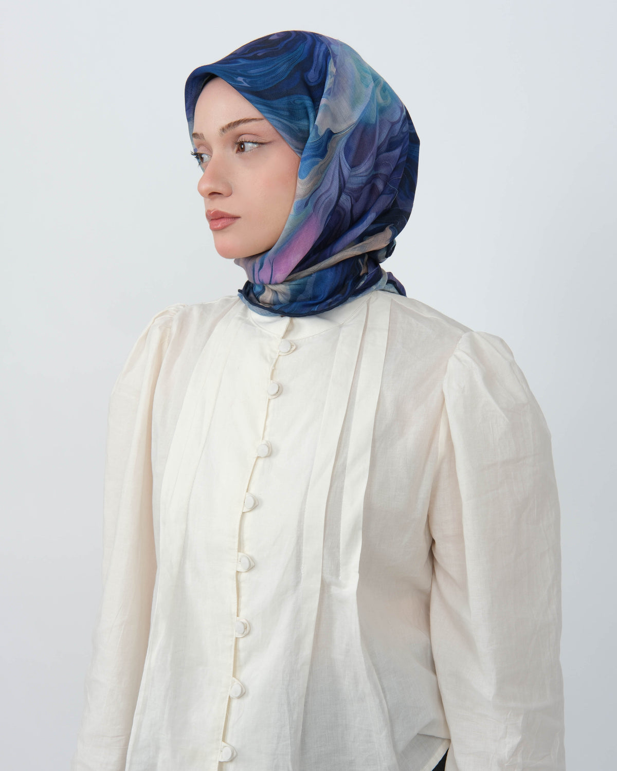 Organik Soft Eşarp D098 Lacivert