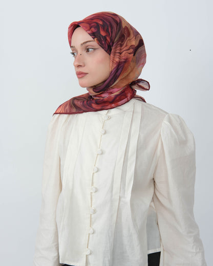 Organik Soft Eşarp D098 Bordo