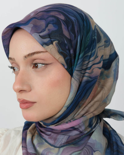 Organik Soft Eşarp D098 Petrol Mavi
