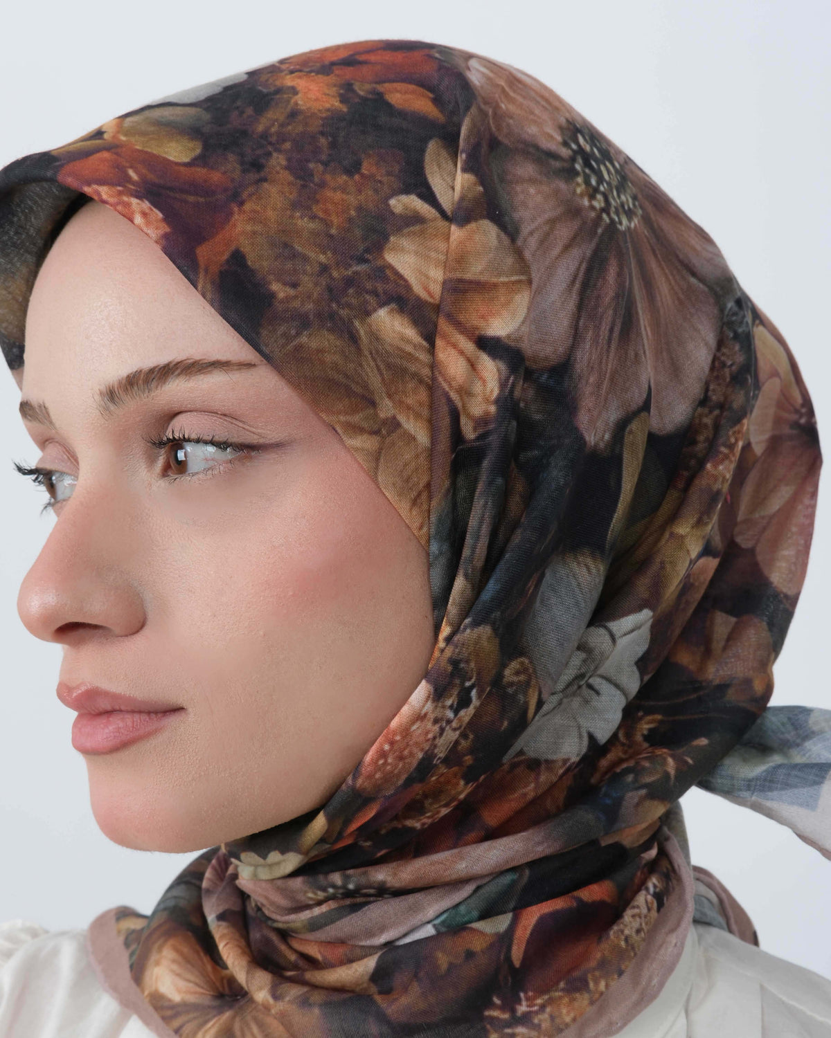 Organik Soft Eşarp D099 Tarçın-Kahve