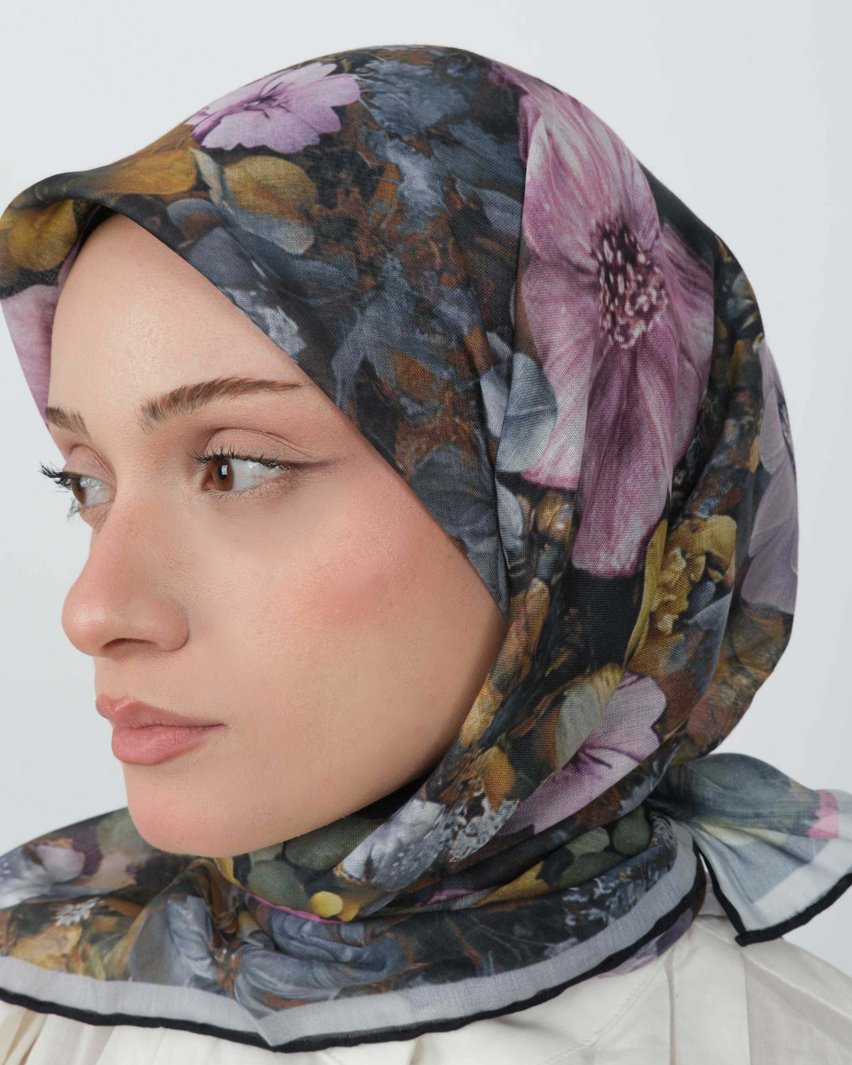 Organik Soft Eşarp D099 Füme Lila