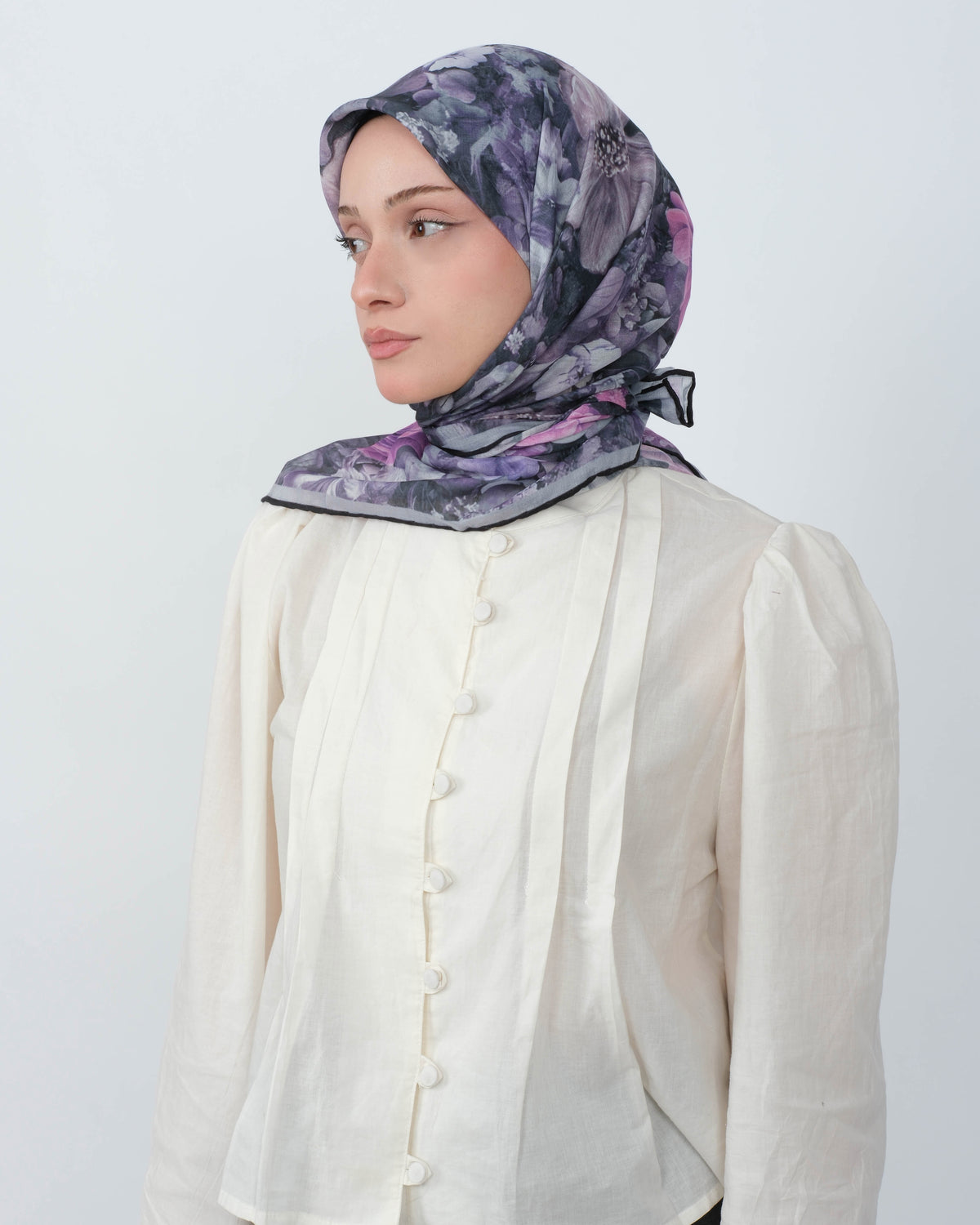 Organik Soft Eşarp D099 Mürdüm-Füme