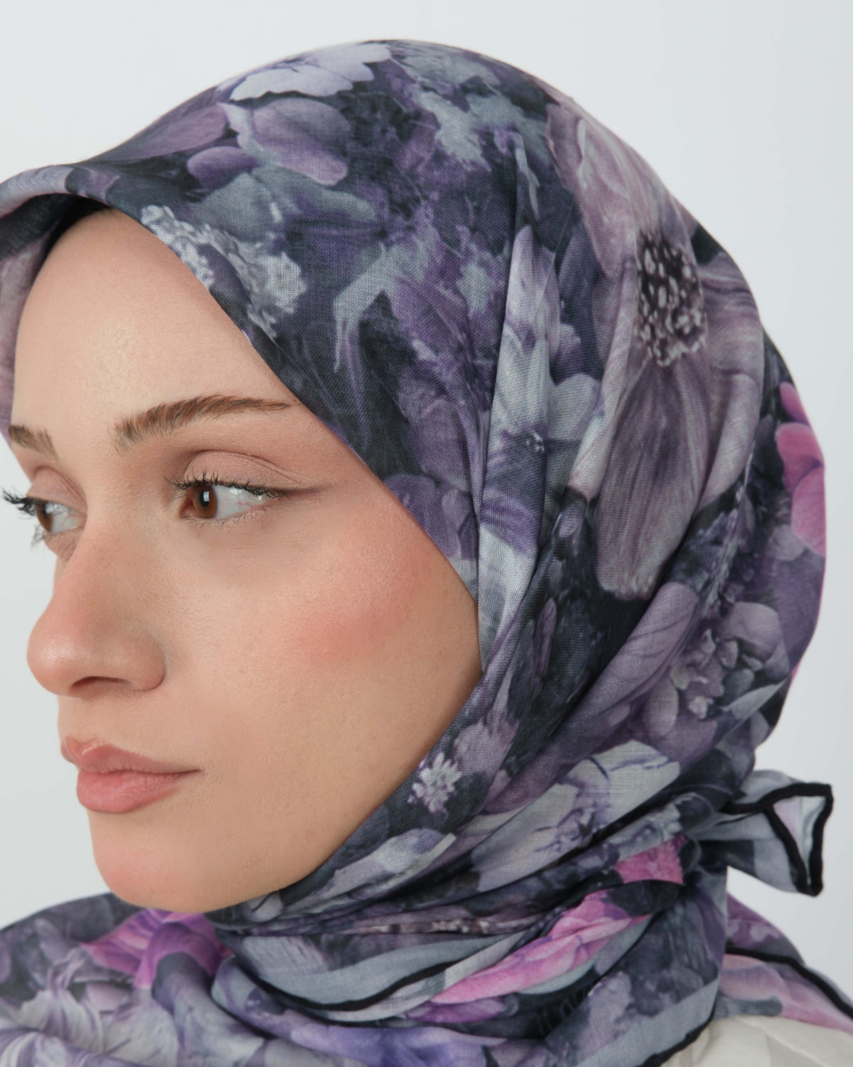 Organik Soft Eşarp D099 Mürdüm-Füme