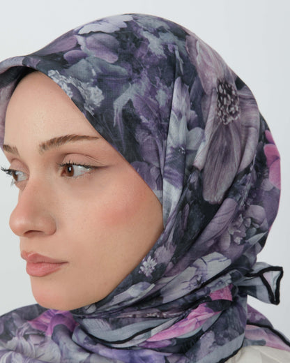 Organik Soft Eşarp D099 Mürdüm-Füme
