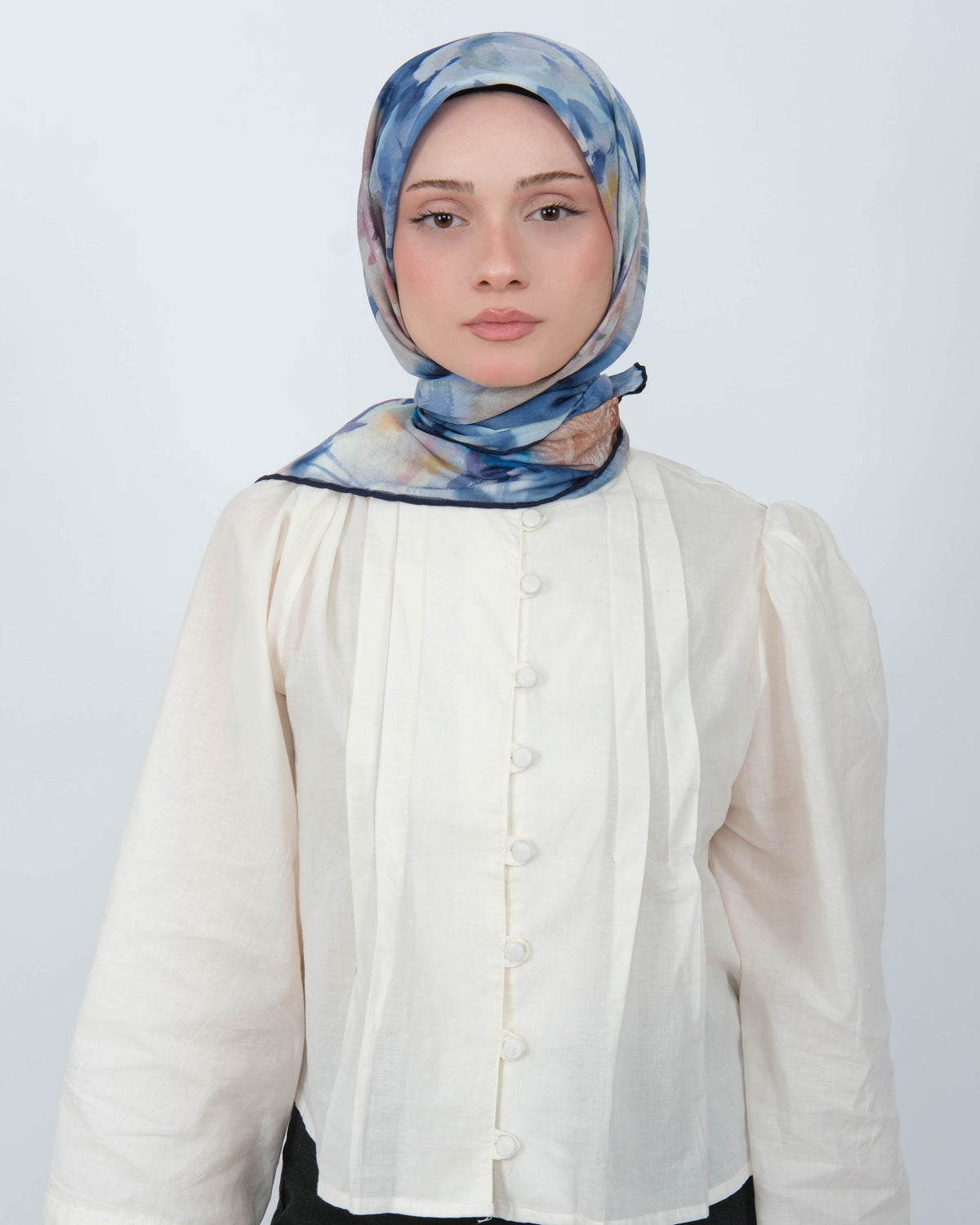 Organik Soft Eşarp D100 Mavi