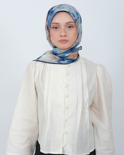 Organik Soft Eşarp D100 Mavi