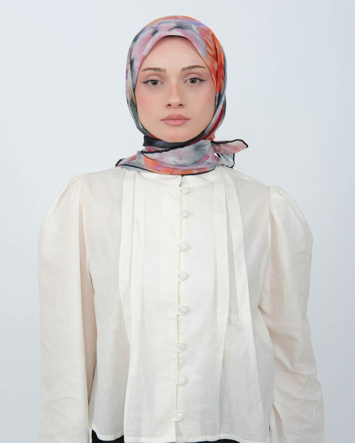Organik Soft Eşarp D100 Mercan-Lila