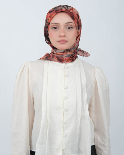 Organik Soft Eşarp D101 Bakır-Kiremit